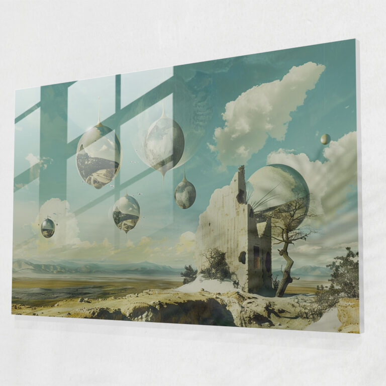 Rüya Gibi Manzara Cam Tablo - Salvador Dali Modern Sanat Salvador Dali Cam Duvar Sanatı