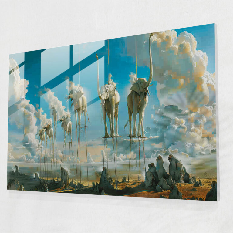 Hayalperest Salvador Dali Cam Tablo - Salvador Dali Duvar Dekorasyonu Modern Sanat Ev Dekorasyonu
