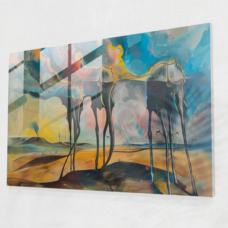 Salvador Dali Ev Dekorasyonu - Cam Tablo Sanat Dekorasyon