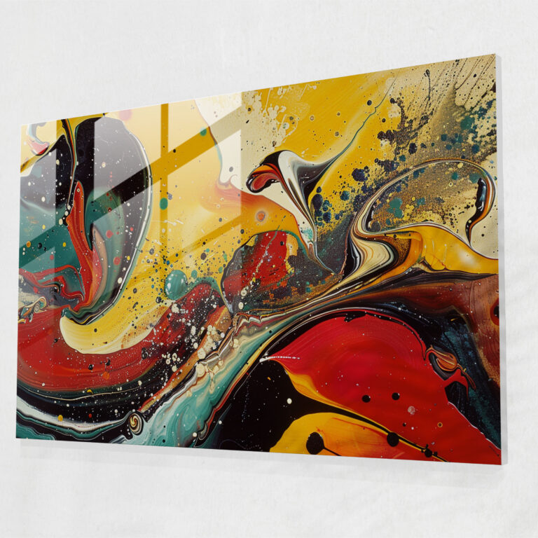 Soyut Şekiller Cam Tablo - Salvador Dali Cam Tablo Modern Sanat