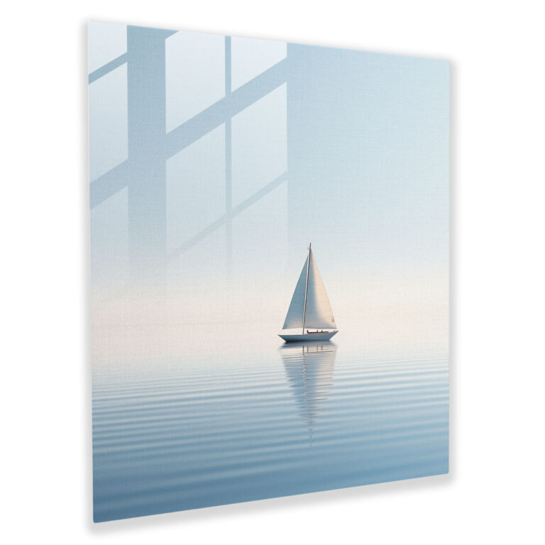 Deniz Manzaralı Minimalist Cam Tablo - Modern Sanat