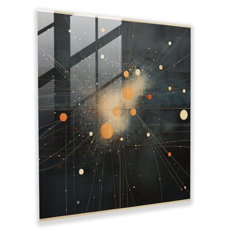 Yıldız Haritası - Geometrik Takımyıldızlar - Ev Dekorasyonu Modern Sanat