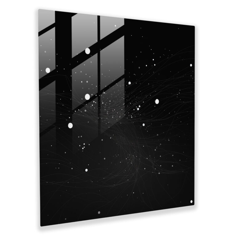 Modern Takımyıldızlar Cam Tablosu - Yıldız Haritası Modern Sanat Minimalist Cam Tablo