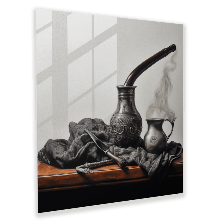 Elegant Tobacco Pipe Cam Tablosu
