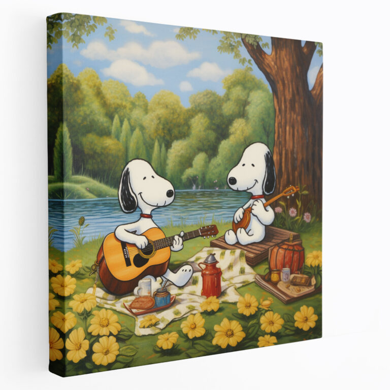 Snoopy Kanvas Tablo - Oyunbaz Karikatür Duvar Sanatı - Ev Dekorasyonu