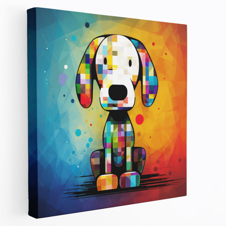 Snoopy Duvar Sanatı - Soyut Silüet Kanvas Tablo Baskı - Ev Dekorasyonu Kanvas Soyut Snoopy Silüeti