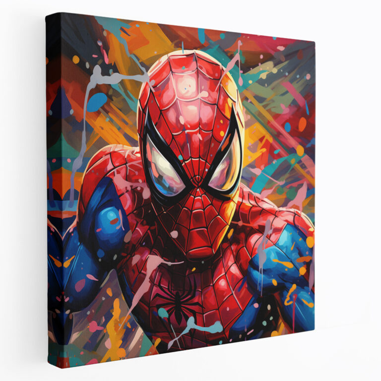 Spiderman Kanvas Tablo - Pop Art Duvar Sanatı - Canlı Renkler - Duvar Sanatı - Kanvas Tablo