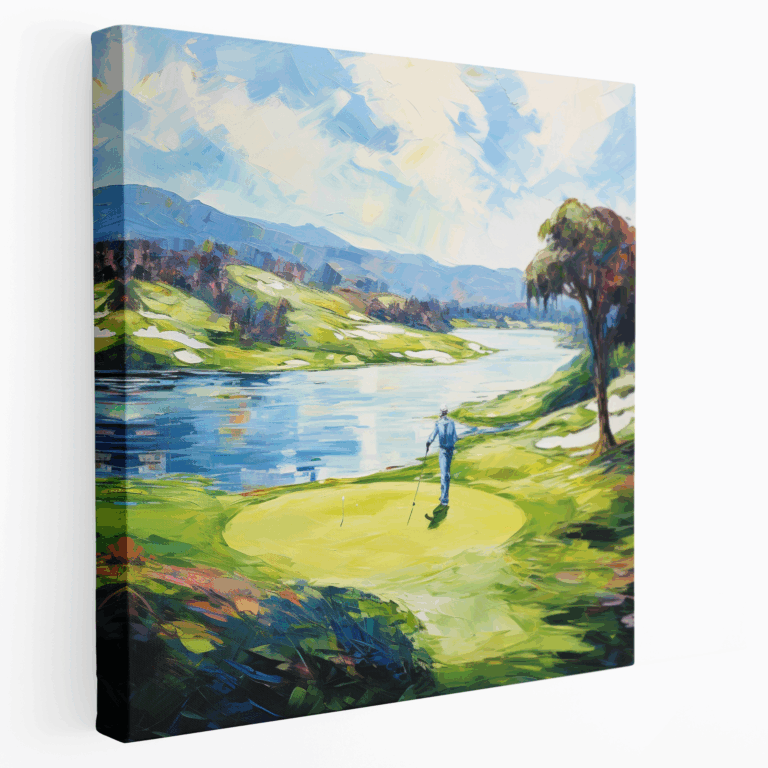 Huzurlu Golf Sahası Kanvas Tablo