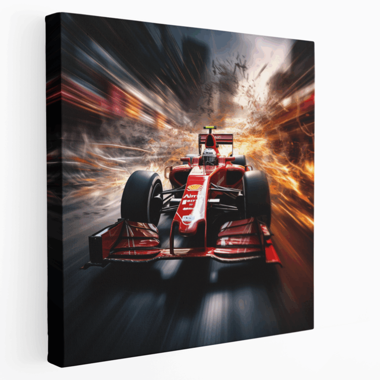 Formula 1 Yarış Arabası Kanvas Tablo