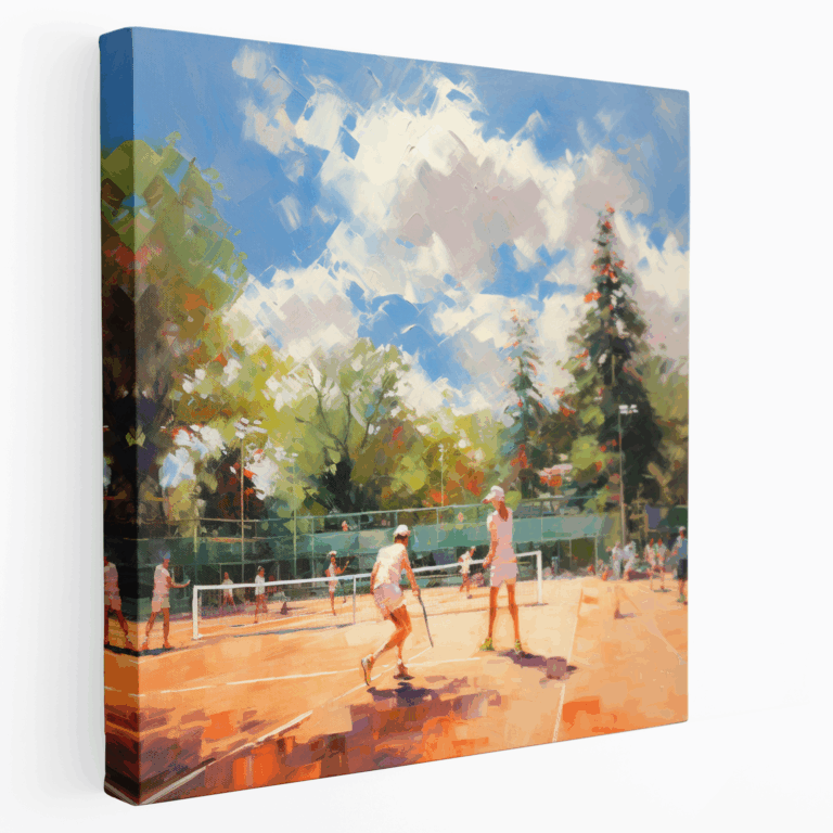 Bronz Tenli Tenis Kanvas Tablo