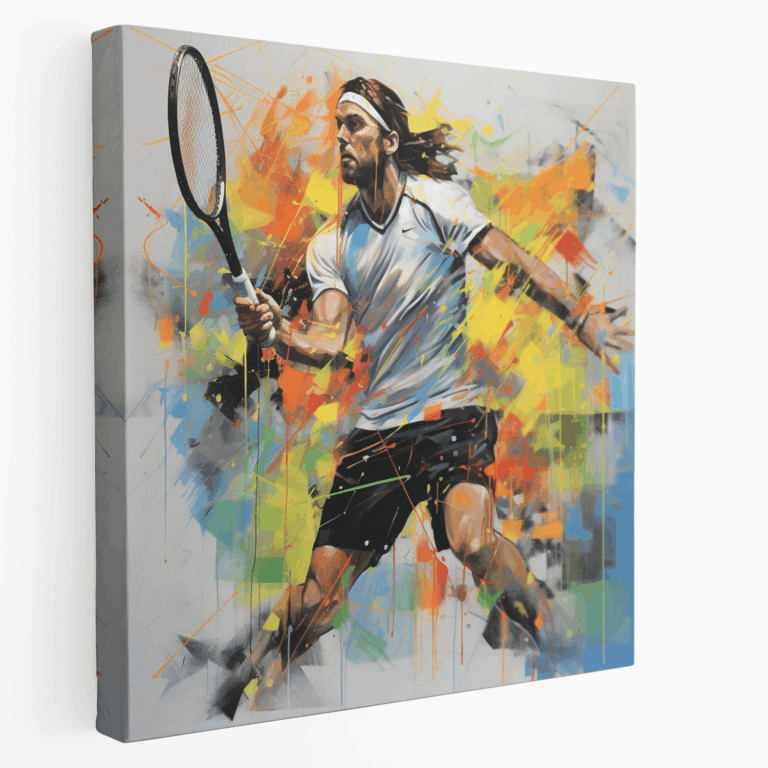 Canlı Tenis Oyuncusu Modern Kanvas Tablo