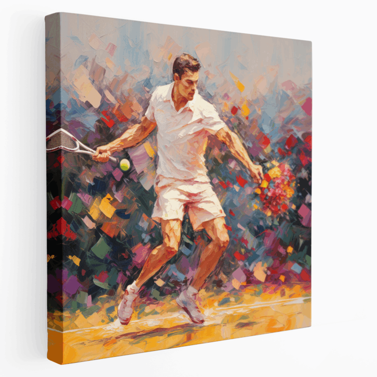 Güneşli Tenis Kortu Kanvas Tablo