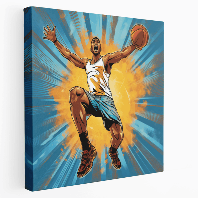 Dinamik Basketbol Oyuncusu Kanvas Tablo