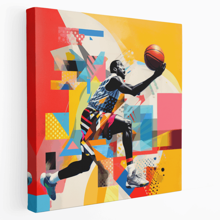 Pop Art Basketbol Smaçı Kanvas Tablo