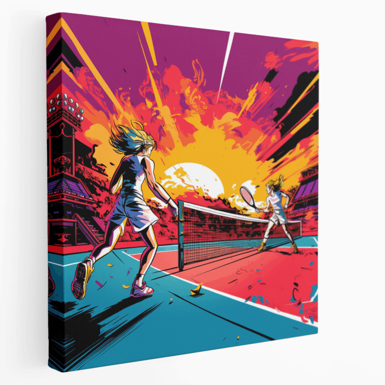 Pop Art Tenis Maçı Kanvas Tablo Baskısı
