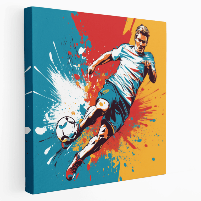 Futbolcu Pop Art Kanvas Tablo Yazdırma