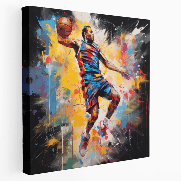 Canlı Basketbol Oyuncusu Kanvas Tablo