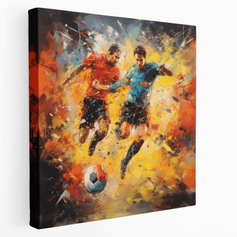 Soyut Futbol Maçı Kanvas Tablo