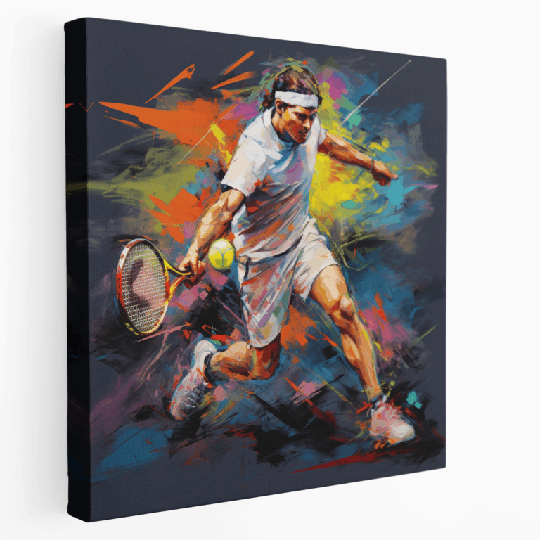 Abstract Ekspresyonist Tenis Oyuncusu Kanvas Tablo