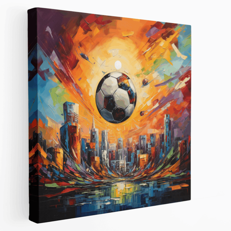 Renkli Futbol Topu Kanvas Tablo