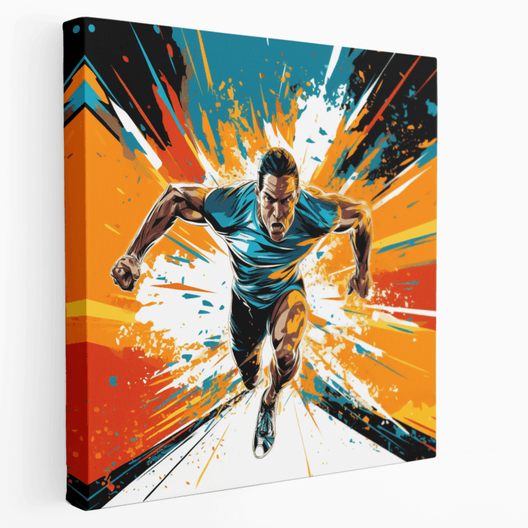 Canlı Sprinter Pop Art Kanvas Tablo