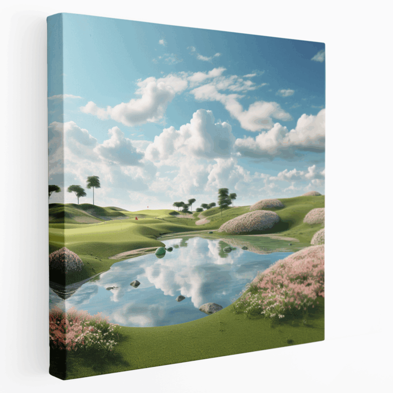Huzur Veren Golf Sahası Kanvas Tablo