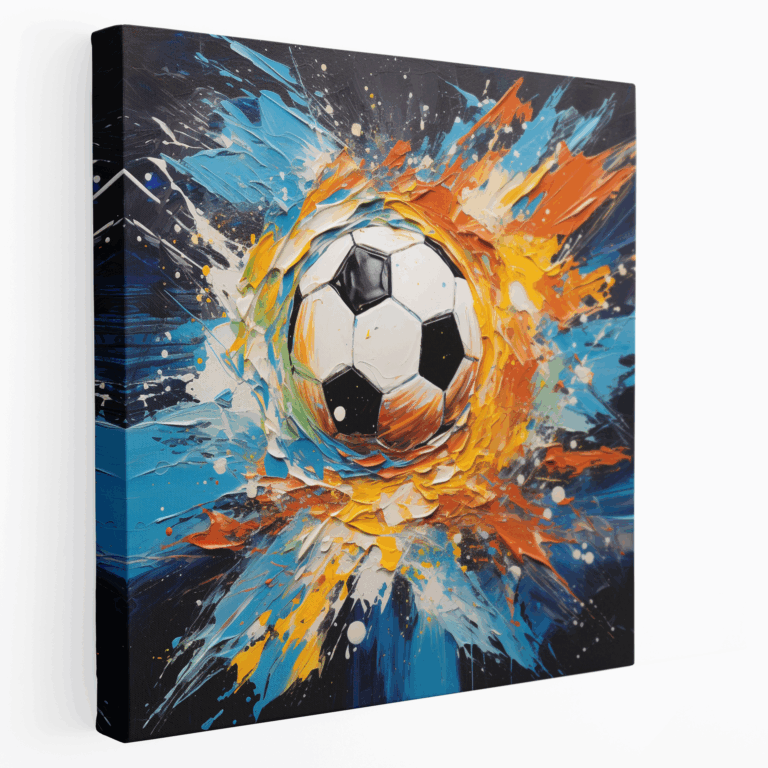 Canlı Futbol Topu Kanvas Tablosu