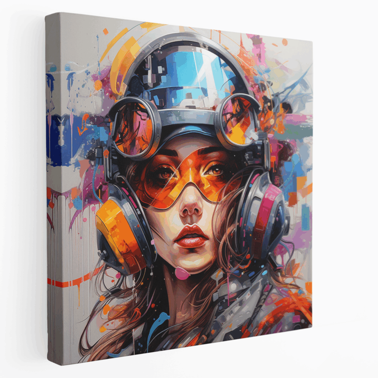 Fütüristik Graffiti Sanatı Kanvas Tablo