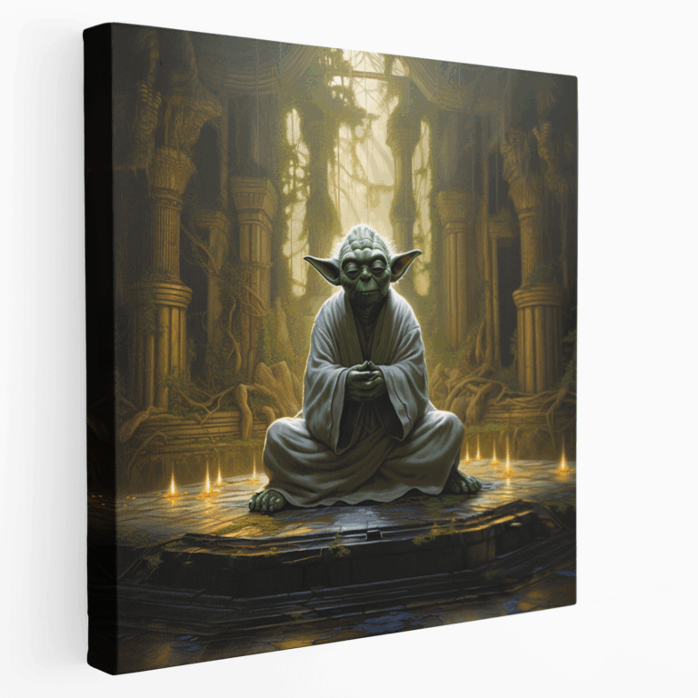 Yoda'nın Bilgelik Yağ Tablo Kanvas Baskı