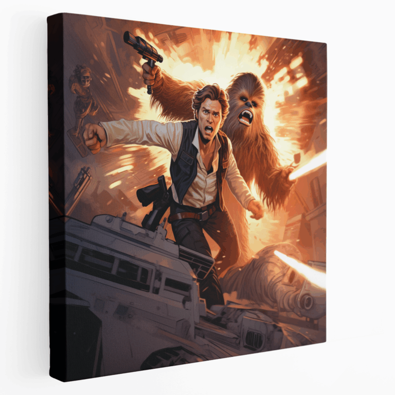 Han Solo ve Chewbacca Macera Kanvas Tablo