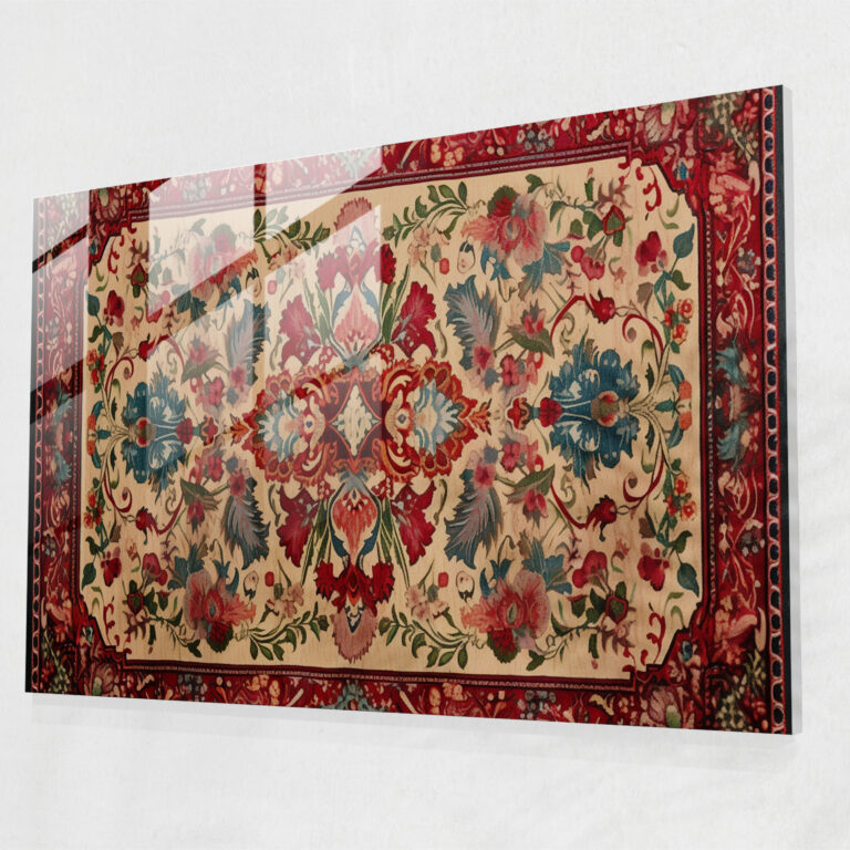Sanat Temalı Türk Halı Cam Tablo Sanatı - Türk Halı Modern Sanat Ev Dekorasyonu Yorumlama