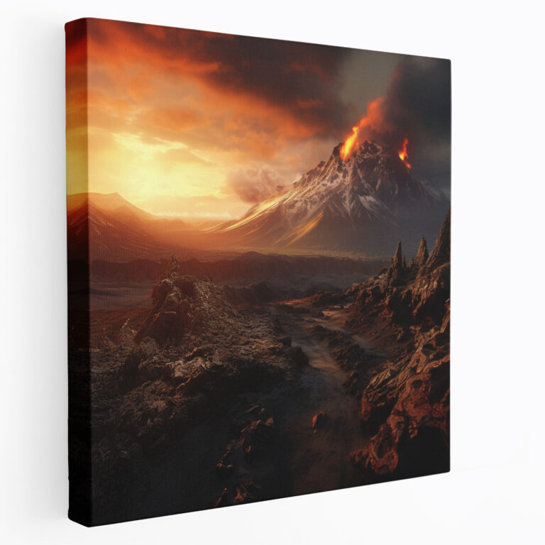 Yüzüklerin Efendisi Duvar Sanatı - Mordor Manzarası - Yüzüklerin Efendisi Duvar Sanatı Kanvas