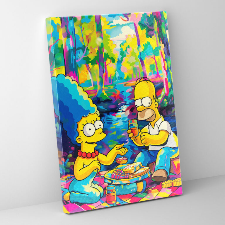 The Simpsons Pop Art Kanvas Tablo - The Simpsons Kanvas Duvar Sanatı Duvar Dekorasyonu