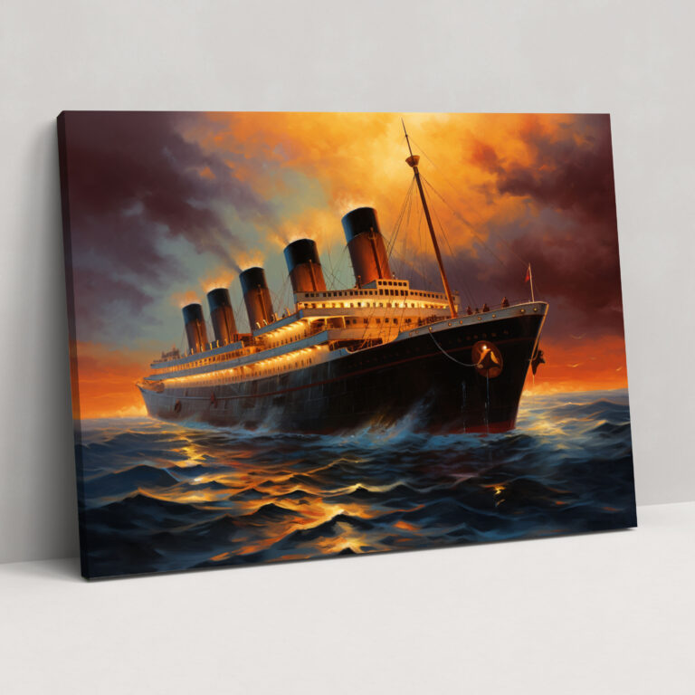 Titanic Retro Tarzı Yağlı Boya Kanvas Tablo - Duvar Sanatı Kanvas