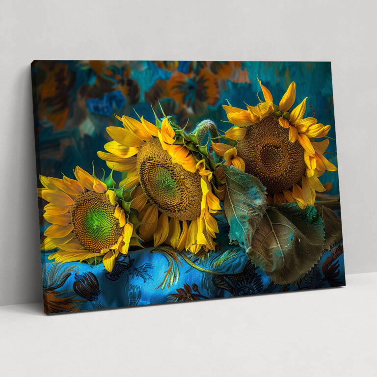 Günebakanlar Duvar Sanatı - Vincent Van Gogh Duvar Dekorasyonu Kanvas Ev Dekorasyonu