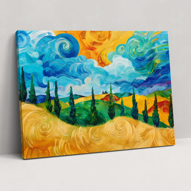 Vincent Van Gogh Buğday Tarlası Kanvas Tablo - Duvar Dekorasyonu Ev Dekorasyonu