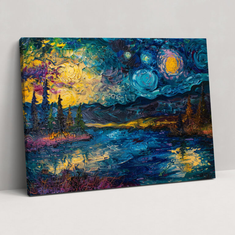Vincent Van Gogh Yıldızlı Gece Kanvas Tablo - Ev Dekorasyonu