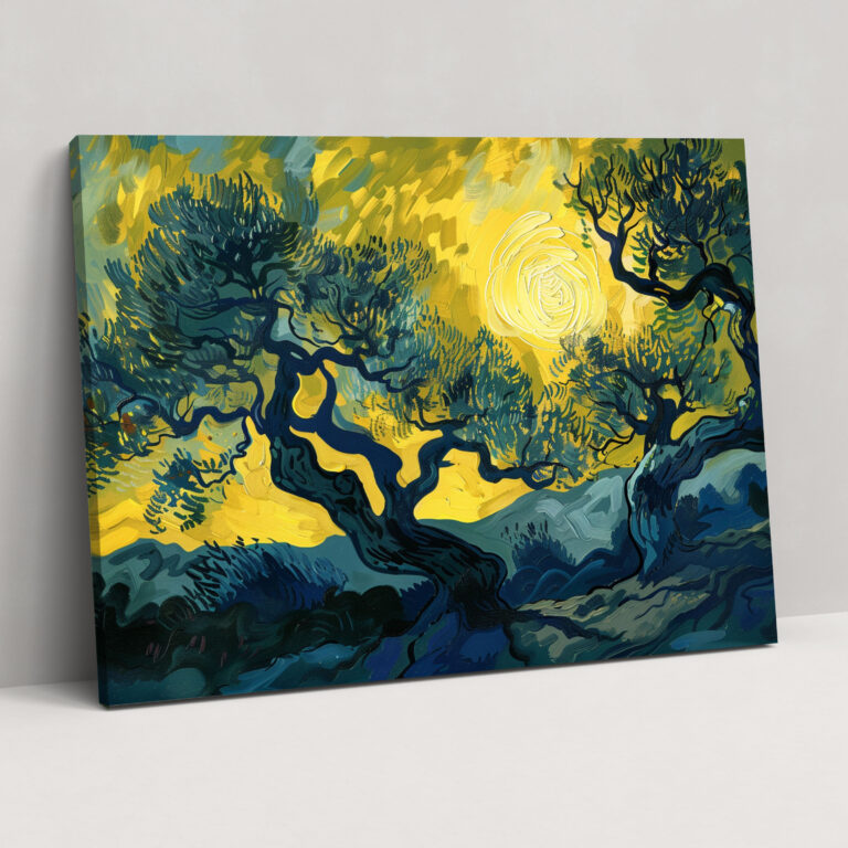Zeytin Ağaçları Vincent Van Gogh Duvar Dekorasyonu - Vincent Van Gogh Zeytin Ağaçları Kanvas Ev Dekorasyonu