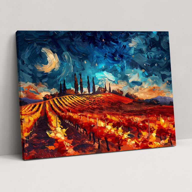 Kırmızı Bağ Vincent Van Gogh Duvar Sanatı - Vincent Van Gogh Duvar Sanatı Kanvas Tablo Duvar Dekorasyonu