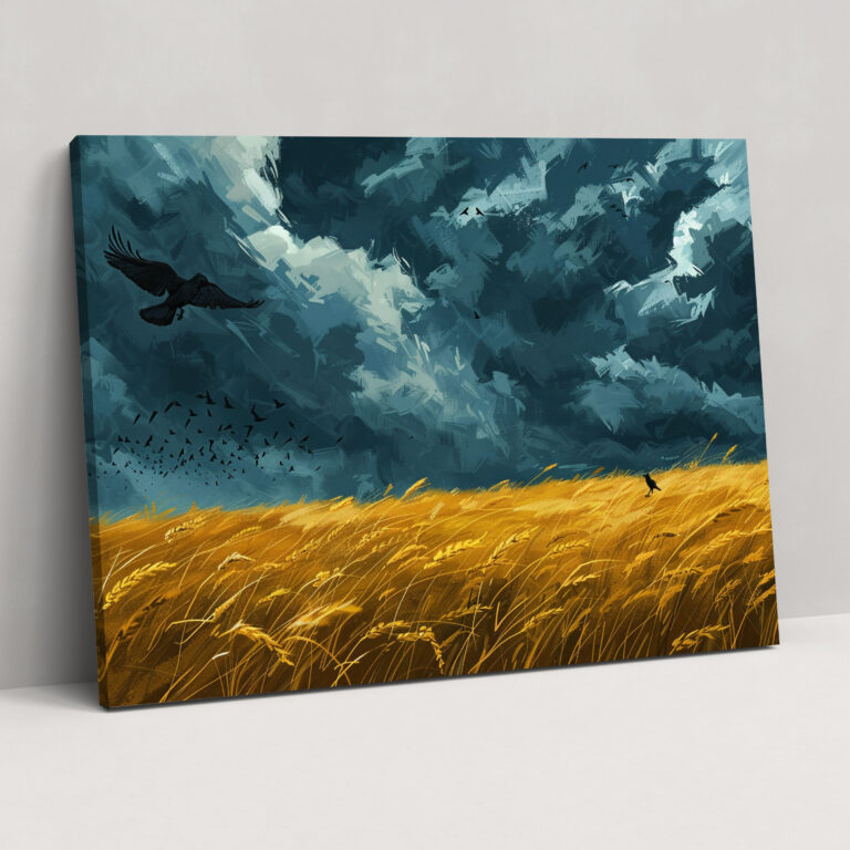 Vincent Van Gogh Buğday Tarlası ve Kargalar Kanvas Tablo - Ev Dekorasyonu ve Duvar Süsü