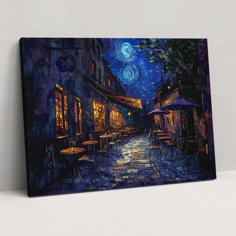 Gece Kafesi Duvar Sanatı - Vincent Van Gogh Kanvas Tablo Ev Dekorasyonu