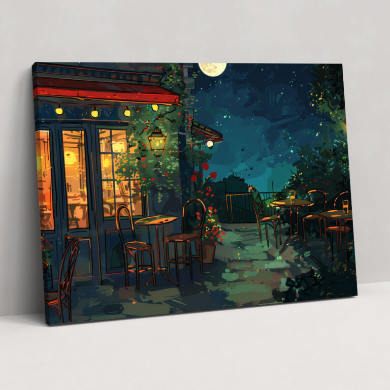 Vincent Van Gogh Kafe Terası Kanvas Tablo - Duvar Sanatı