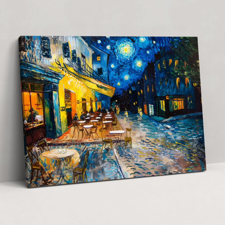 Vincent Van Gogh Kafe Terası Kanvas Tablo - Duvar Dekorasyonu Tuval Duvar Sanatı