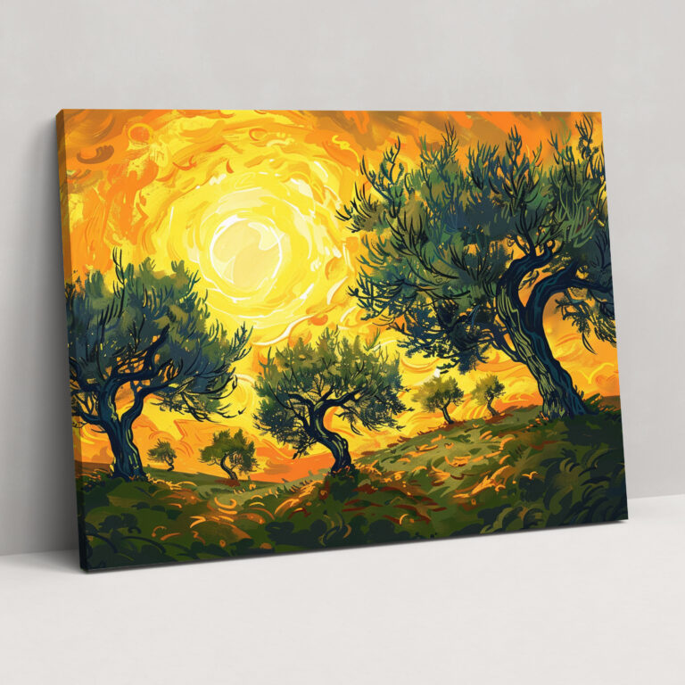 Vincent Van Gogh Zeytin Ağaçları Kanvas Duvar Dekorasyonu