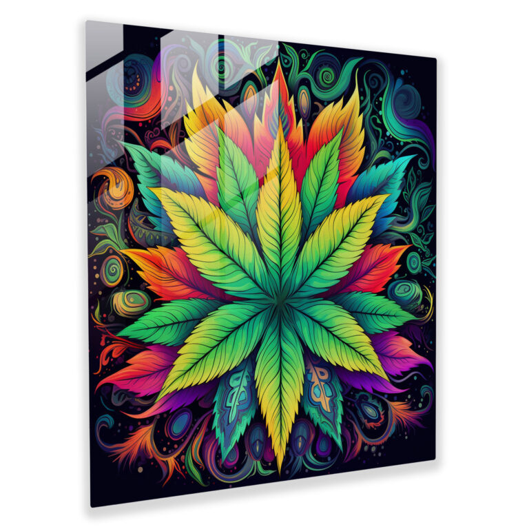 Trippy Weed Cam Tablosu - Kanvas Tablo Psychedelic Duvar Dekorasyonu