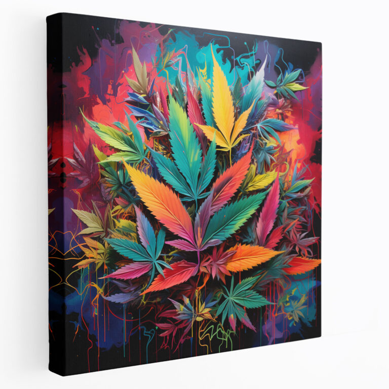 Otlar Grafitili Kanvas Tablo - Otlar Kanvas Duvar Sanatı