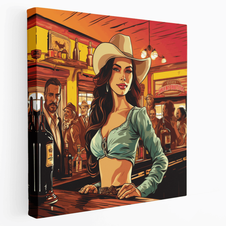 Pop Saloon Patlaması Kanvas Tablo