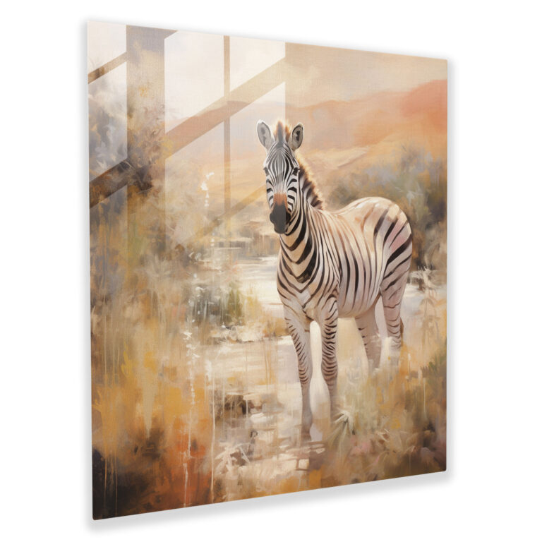 Efsanevi Zebra Cam Tablo - Ev Dekorasyonu Yumuşak Fırça Darbeleri İzlenimci Sanat Eseri