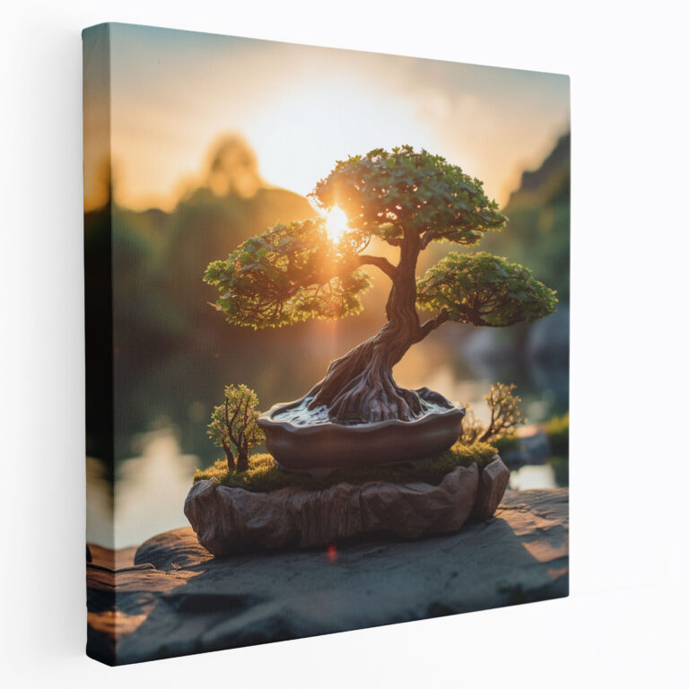 Zen Bonsai Kanvas Tablo - Zen Doğa Güzelliği Ev Dekorasyonu
