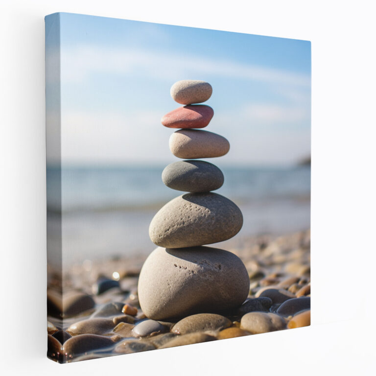 Zen Taşları Duvar Sanatı - Zen Kanvas Tablo Duvar Sanatı Dengede Kalma